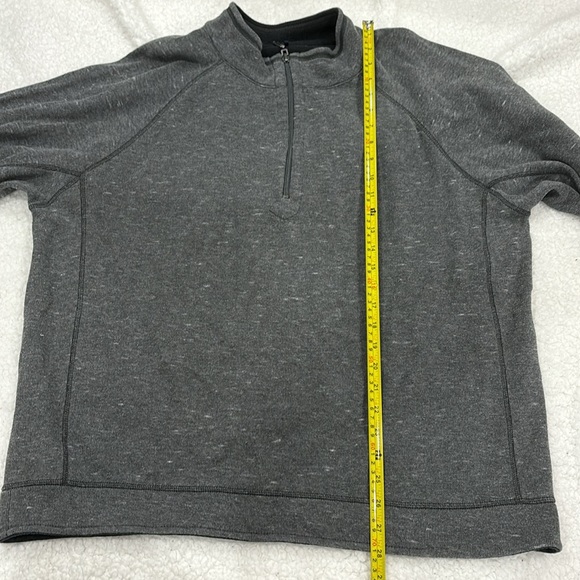 Tommy Bahama Gray/Black Reversible Half Zip - Picture 6 of 6